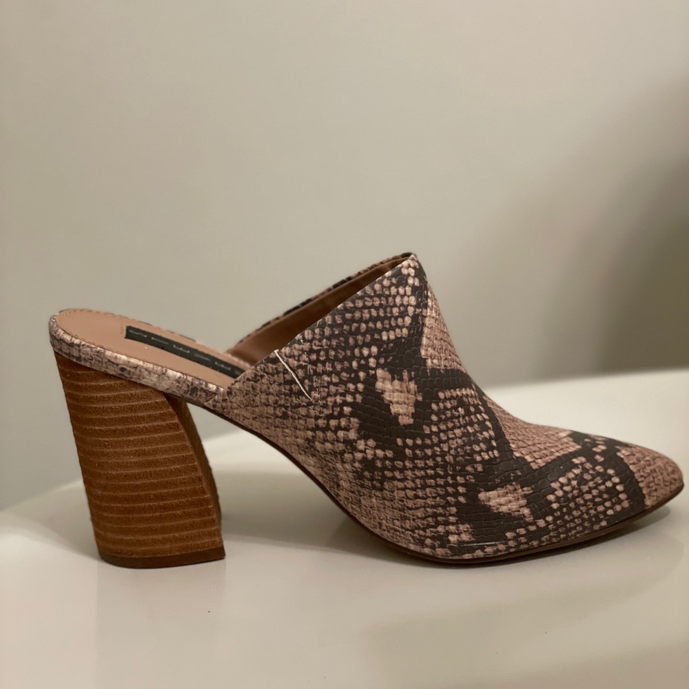 Steve Madden Snakeskin Block Mule - Picture 3 of 5